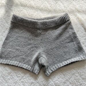 Forever 21+ Light Gray Knit Shorts